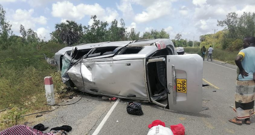 Pedestrians top road fatalities as death toll reaches 1,139 in first quarter – NTSA report - A car that was involved in an accident at Mambo Sasa blackspot on October 7, 2024, killing three people and injuring others. (Photo: Farhiya Hussein)