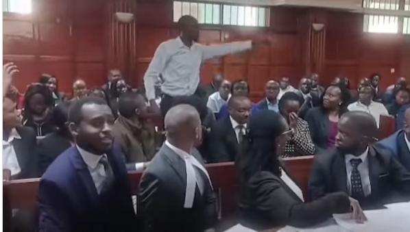 Enough is enough! Man lashes out at DCI in court over blogger Ndiang’ui Kinyagia's disappearance - A screengrab of the man lashing out at the DCI during proceedings at Milimani Law Courts.